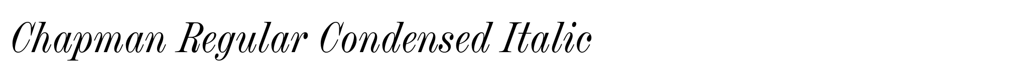 Chapman Regular Condensed Italic image